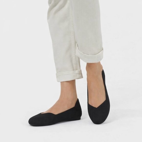 ROTHY'S The Flat Black Solid Knit Ballet Flats 6.5 - Picture 3 of 16